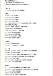 2015年10月3日 スキル調整テスト内容